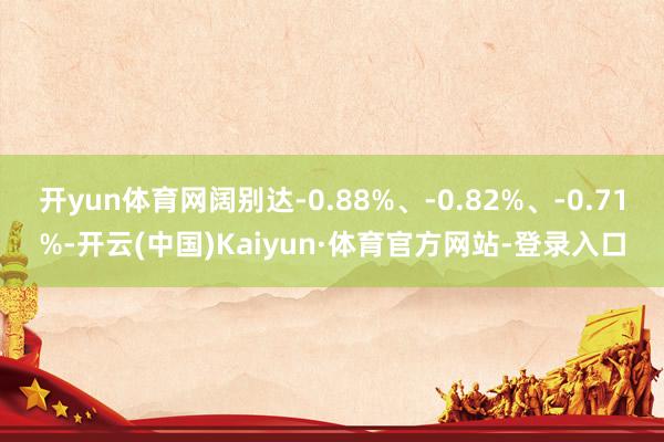 开yun体育网阔别达-0.88%、-0.82%、-0.71%-开云(中国)Kaiyun·体育官方网站-登录入口