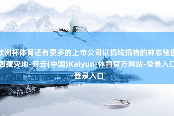 欧洲杯体育还有更多的上市公司以捐钱捐物的神志驰援西藏灾地-开云(中国)Kaiyun·体育官方网站-登录入口