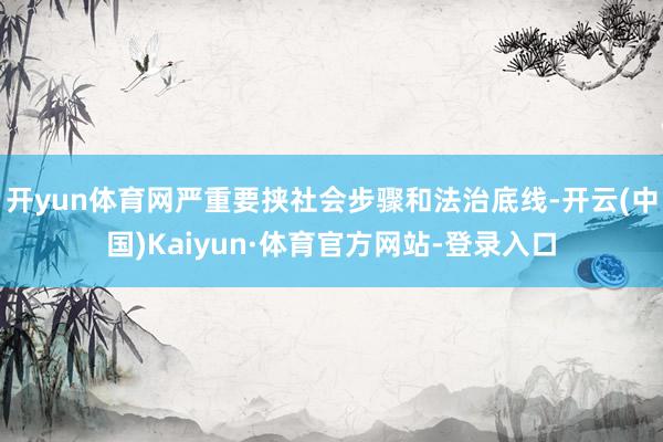 开yun体育网严重要挟社会步骤和法治底线-开云(中国)Kaiyun·体育官方网站-登录入口