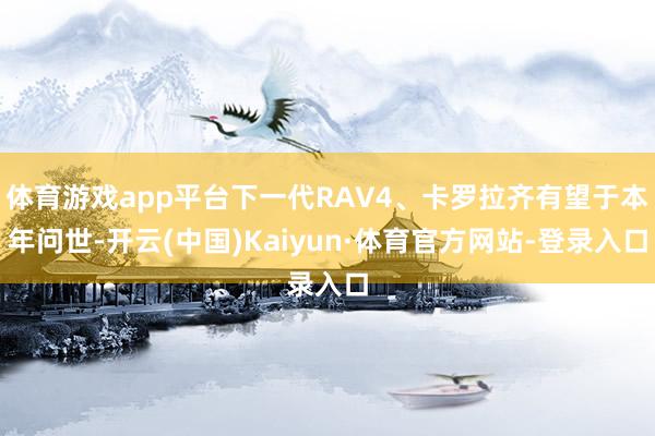 体育游戏app平台下一代RAV4、卡罗拉齐有望于本年问世-开云(中国)Kaiyun·体育官方网站-登录入口